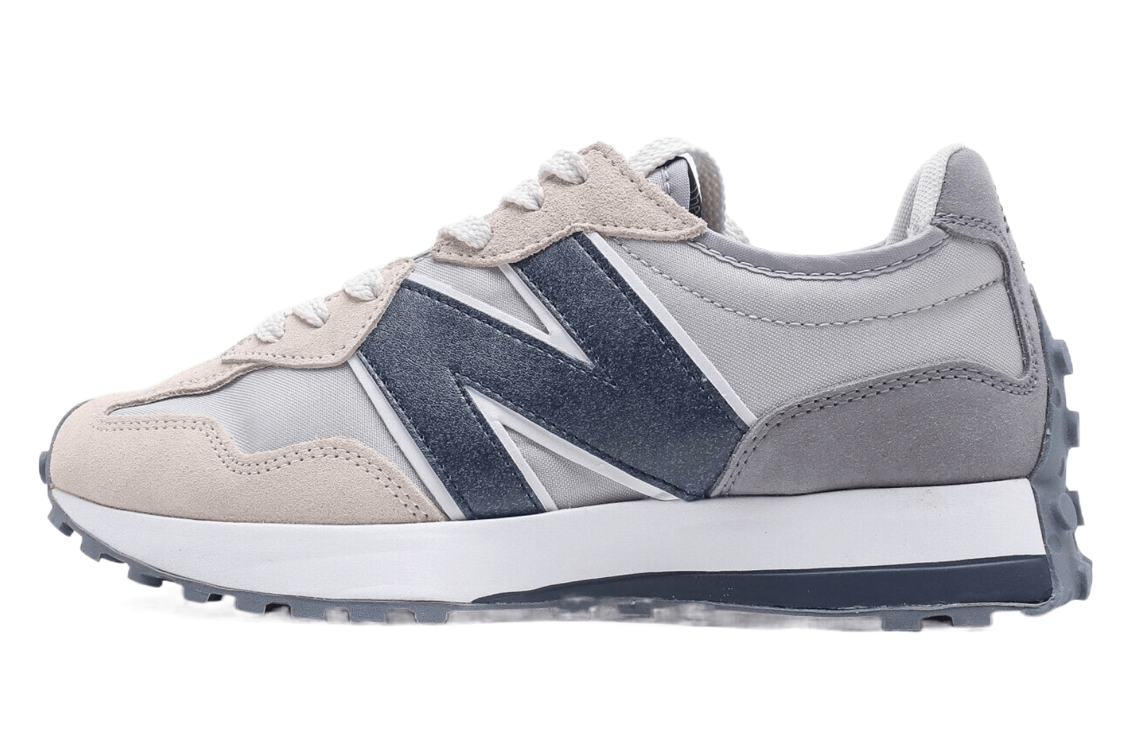 New Balance MS327 白灰/海军蓝 NB327复古慢跑鞋 老爹鞋 MS327SC1