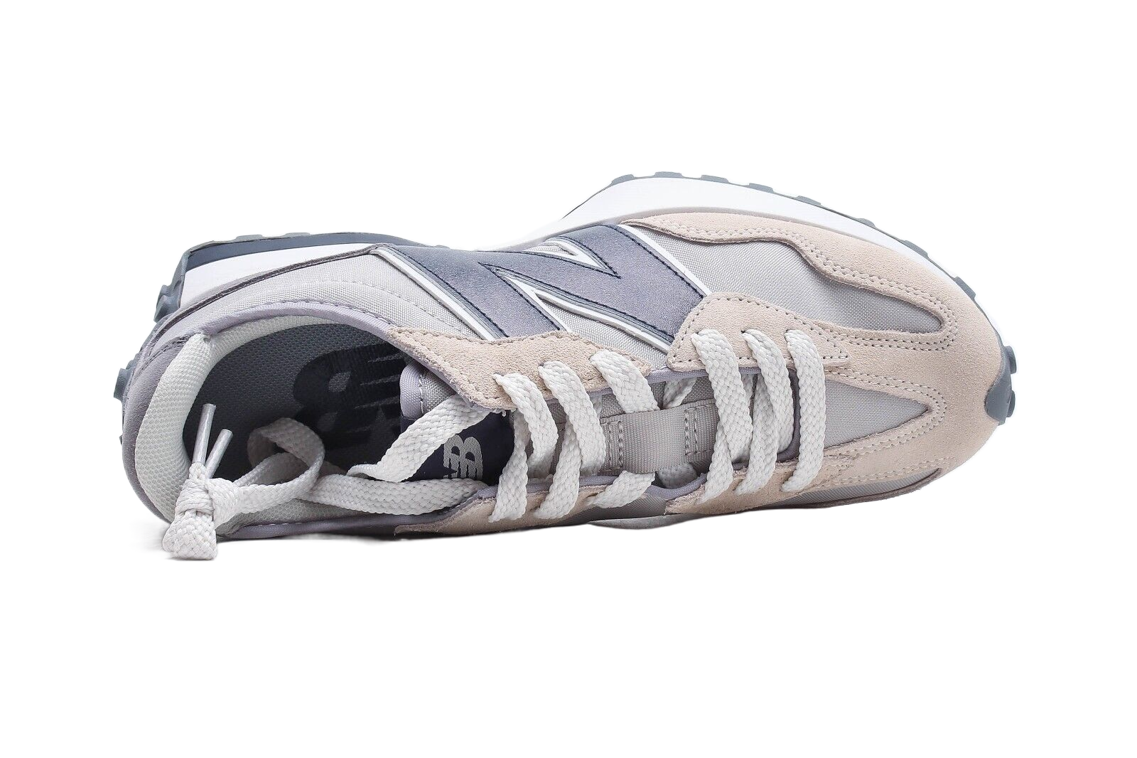 New Balance MS327 白灰/海军蓝 NB327复古慢跑鞋 老爹鞋 MS327SC1