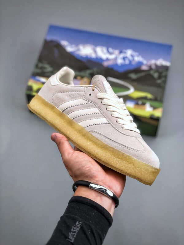 板鞋, 休闲板鞋, Kith x Clarks x Adidas Originals 8th Street Samba, ID7296, adidas Originals - 阿迪达斯 Kith x Clarks x Adidas Originals 8th Street Samba 防滑耐磨轻便 低帮 复古休闲板鞋 裸粉 ID7296