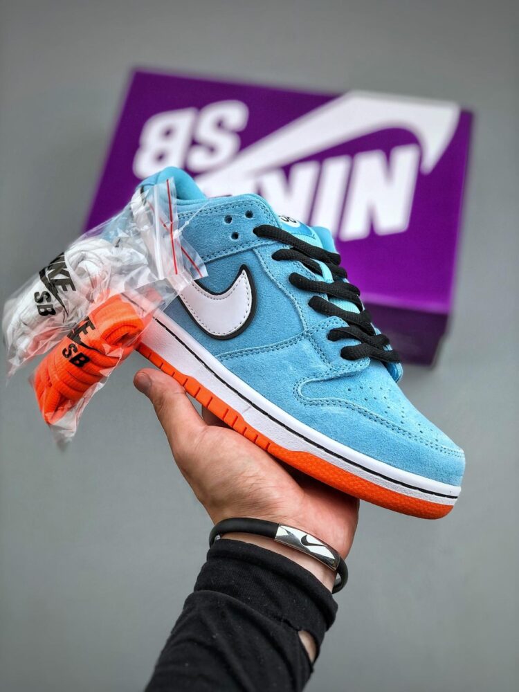 板鞋, WE CLUB 58 x Nike SB Dunk Low Pro"Club 58 Gulf", SB Dunk Low, Nike SB Dunk Low Pro, Nike SB Dunk Low, BQ6817-401 - 耐克 WE CLUB 58 x Nike SB Dunk Low Pro"Club 58 Gulf" 防滑耐磨 低帮 休闲运动滑板板鞋 蓝橙 BQ6817-401