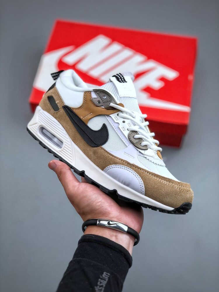 耐克 Nike Air Max 90 Futura“Tan” 复古简约 防滑减震 低帮 休闲运动跑步鞋 男款 白棕 DM9922-002 跑步鞋, Nike Air Max 90 Futura“Tan”, Nike Air Max 90, DM9922-002, Air Max 90 - 耐克 Nike Air Max 90 Futura“Tan” 复古简约 防滑减震 低帮 休闲运动跑步鞋 男款 白棕 DM9922-002