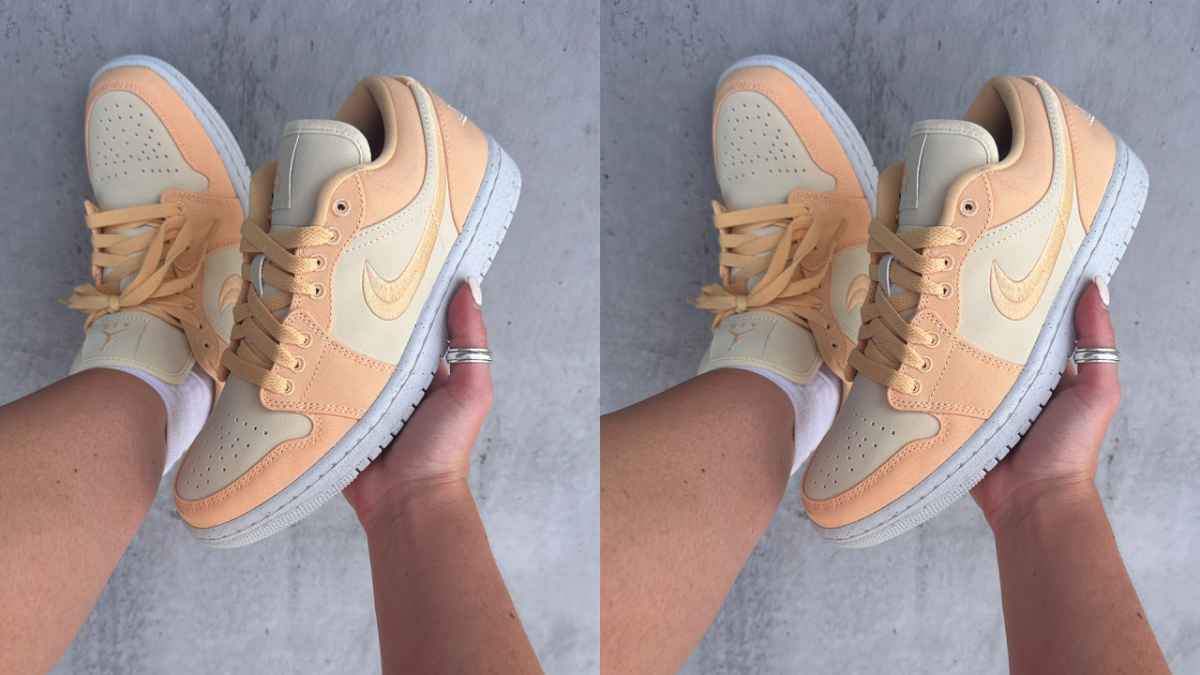 运动鞋, 球鞋, 服装, AJ3, Air Jordan 3, Air Jordan 1 Low, Air Jordan 1 - 桃红色的色调为这一梦幻般的Air Jordan 1 Low提供装饰