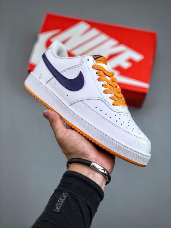 运动板鞋, 篮球鞋, 板鞋, Nike Court Vision Low, DM1187-103 - 耐克 Nike Court Vision Low 耐磨防滑 低帮 休闲运动板鞋 男款 白黄蓝 DM1187-103