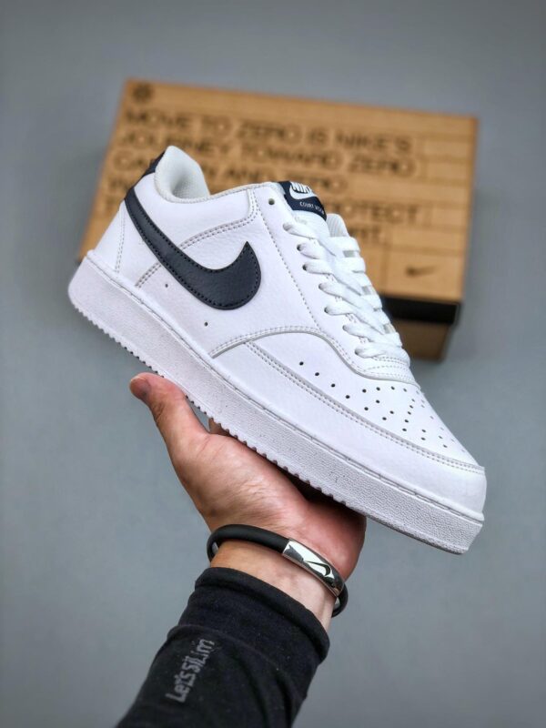 运动板鞋, 篮球鞋, 板鞋, Nike Court Vision 1Low Next Nature, DH2987-106 - 耐克 Nike Court Vision 1Low Next Nature 可回收材料 防滑耐磨减震 低帮 休闲运动板鞋 男款 白黑 DH2987-106