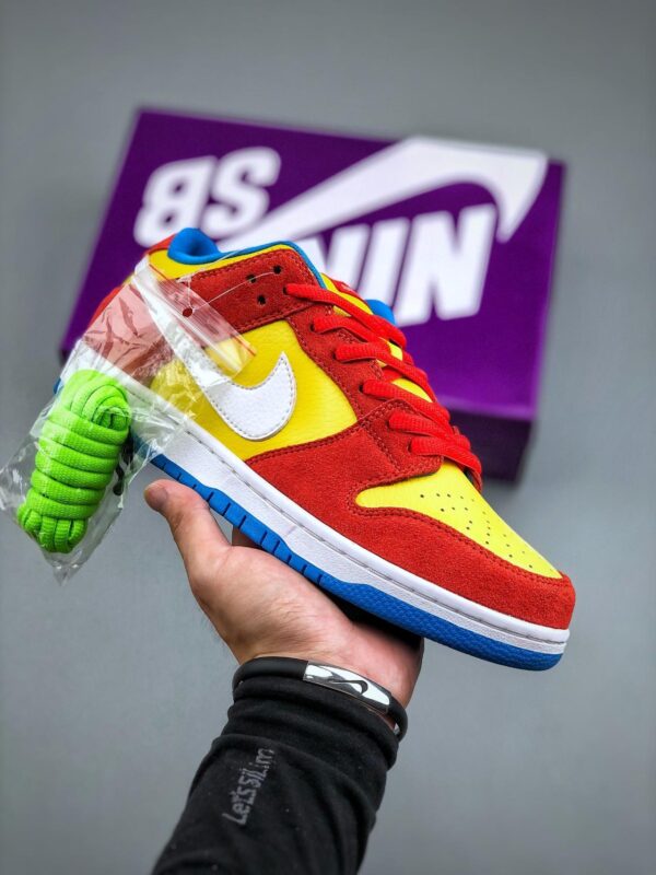 运动板鞋, 板鞋, Nike Dunk SB Low Pro"Bart Simpson”, BQ6817-602 - 耐克 Nike Dunk SB Low Pro"Bart Simpson” 街头风 防滑耐磨 低帮 休闲运动板鞋 男女同款 黄橙色 BQ6817-602