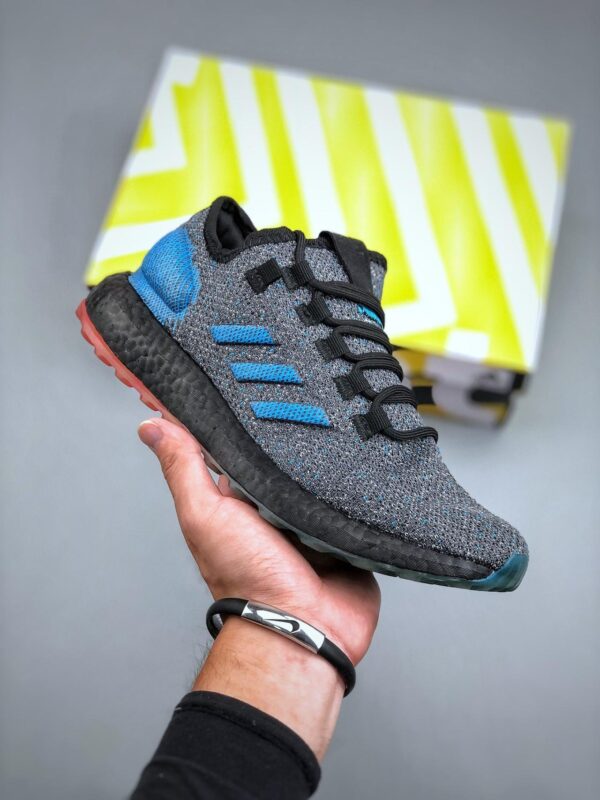 跑鞋, 跑步鞋, B37811, Adidas Pure Boost 2017 Pure Boost - 阿迪达斯 Adidas Pure Boost 2017 Pure Boost 防滑耐磨 减震透气 低帮 休闲运动跑步鞋 男女同款 黑蓝 B37811