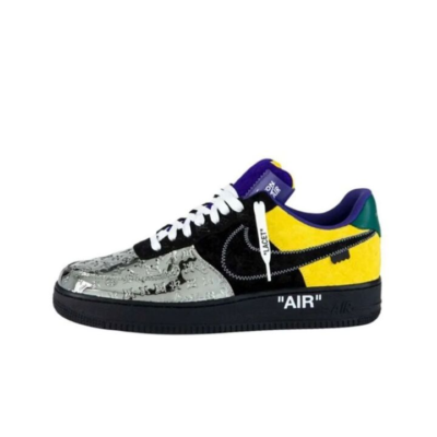 Nike x LOUIS VUITTON Air Force 1 Low LV联名款 牛皮 低帮 时尚板鞋 男女同款 黑银黄