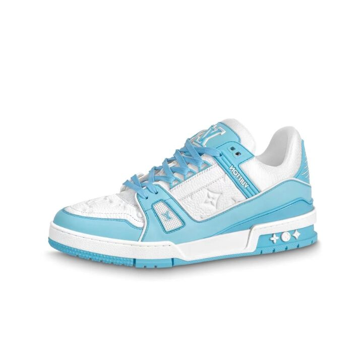 Louis Vuitton 路易威登 Trainer 小牛皮 低帮板鞋 男女同款 天空蓝