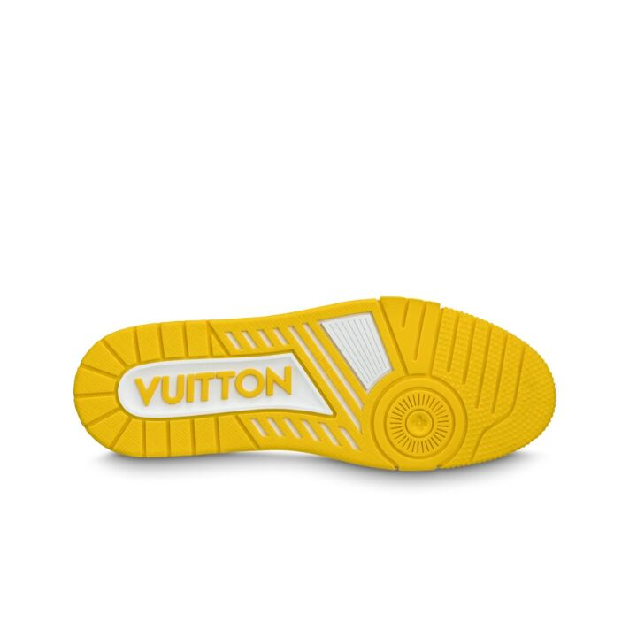 LOUIS VUITTON Trainer 皮革 系带 低帮 板鞋 男女同款 白黄 1AANGL