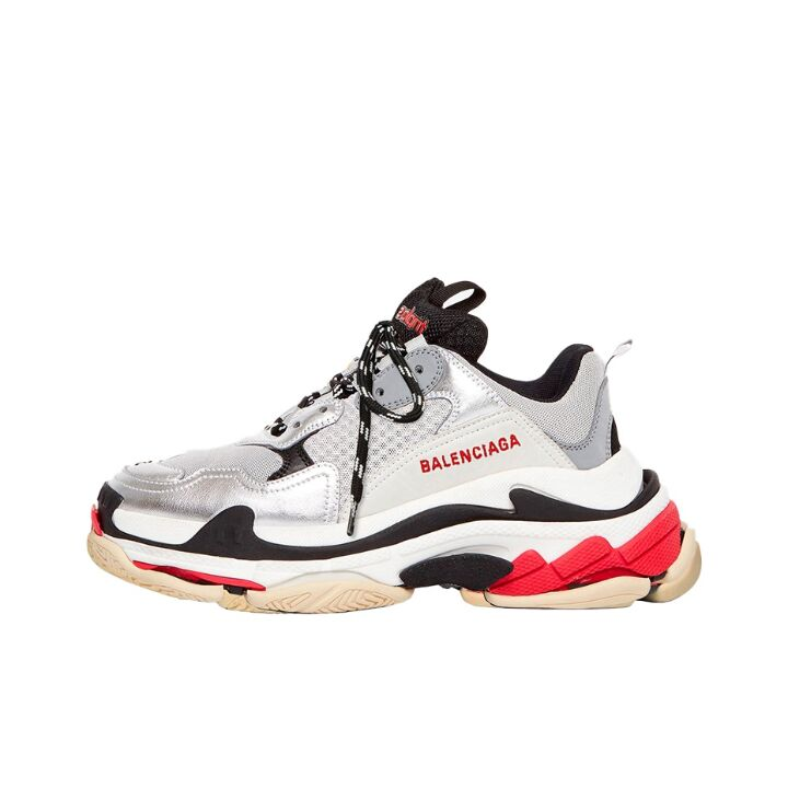 Balenciaga 巴黎世家 Triple S 复古老爹鞋 灰银黑