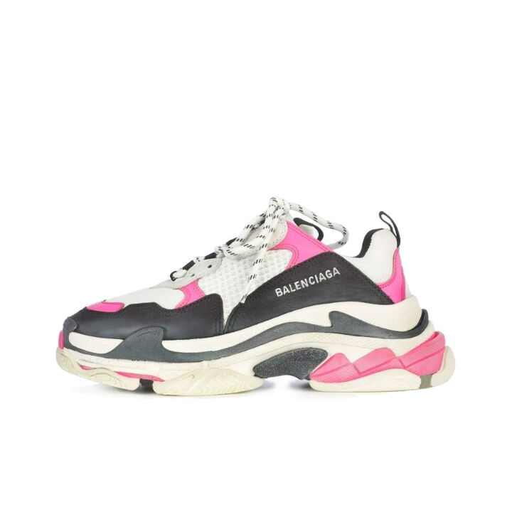 Balenciaga 巴黎世家 Triple S 网眼 黑白粉 524039W09O65671