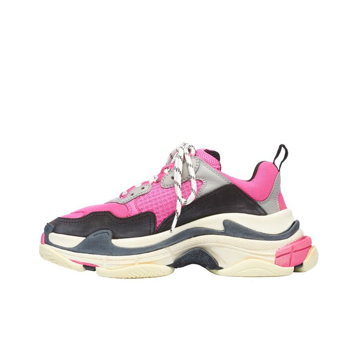 Balenciaga 巴黎世家 Triple S 网眼 黑粉 524039W09OH6470