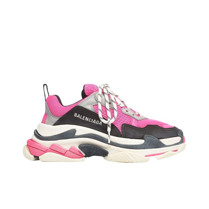 524039W09OH6470 2 - Balenciaga 巴黎世家 Triple S 网眼 黑粉 524039W09OH6470