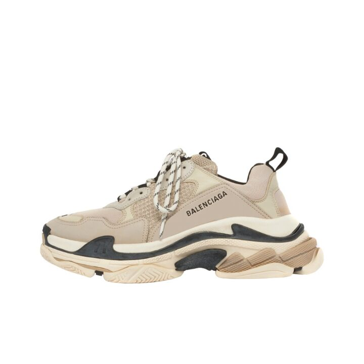 Balenciaga 巴黎世家 Triple S 厚底老爹鞋 米黑色 524039W09OM9787