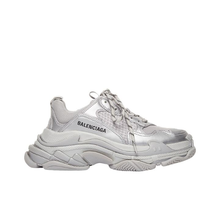 524039W2FS28100 2 - Balenciaga 巴黎世家 Triple S 复古老爹鞋 银色 524039W2FS28100