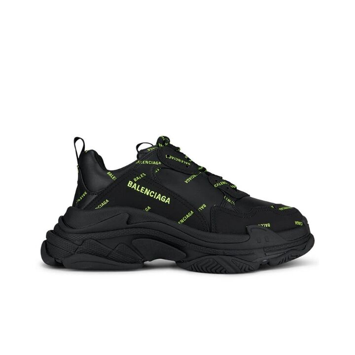 Balenciaga 巴黎世家 Triple S 平衡 低帮运动老爹鞋 黑黄 536737W2FA11070