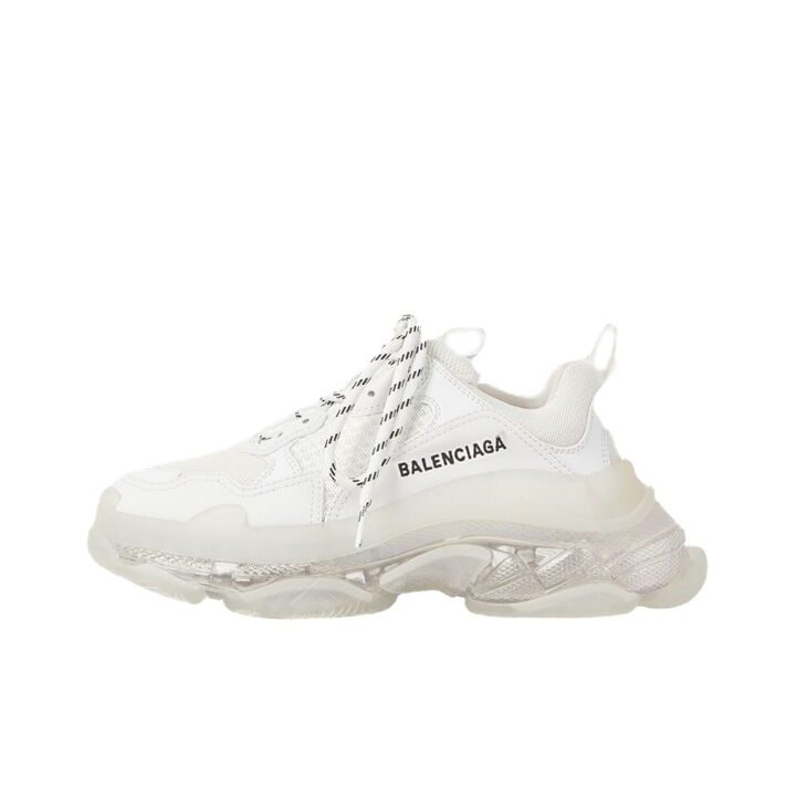 Balenciaga巴黎世家 Triple S clear sole 复古运动 低帮 老爹鞋  白 541624W2FB19000