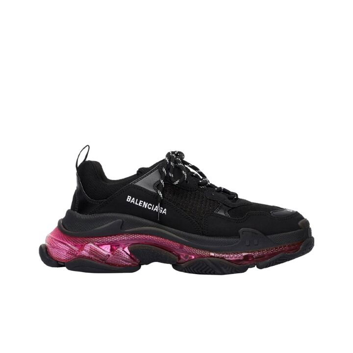 541624W2FR11053 2 - Balenciaga 巴黎世家 Triple S Clear Sole 网布 运动老爹鞋 黑紫 541624W2FR11053