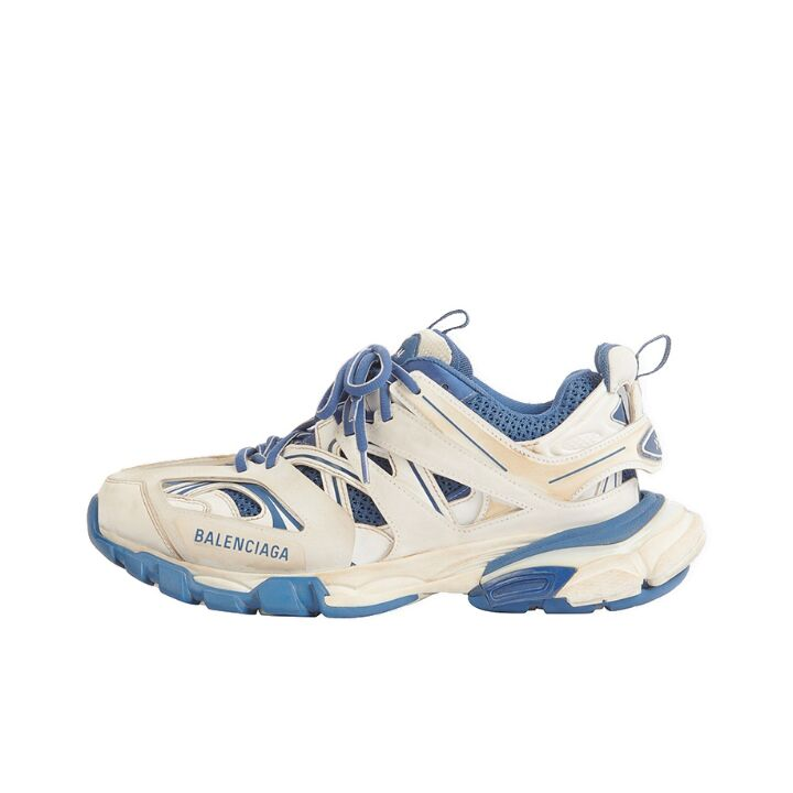 Balenciaga巴黎世家 Track 1.0 Worn Out 低帮 老爹鞋  蓝白