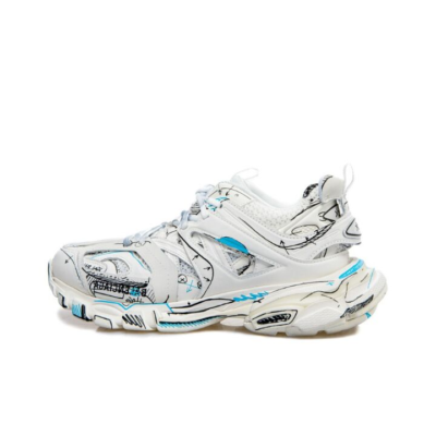 Balenciaga巴黎世家 Track 1.0 低帮系带 低帮 老爹鞋  白蓝色