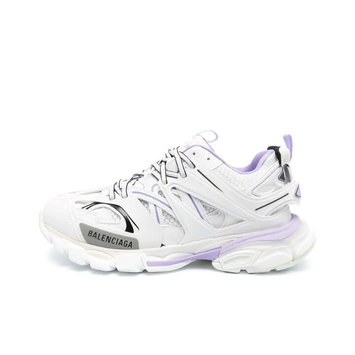 Balenciaga巴黎世家 Track 1.0 网布 低帮系带 老爹鞋 白紫色