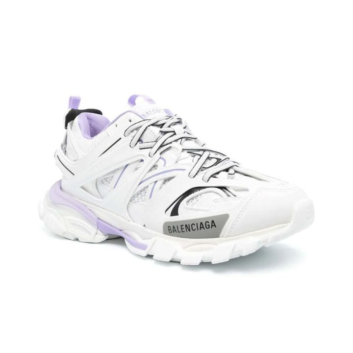 542436W3AC49512 2 - Balenciaga巴黎世家 Track 1.0 网布 低帮系带 老爹鞋 白紫色 542436W3AC49512