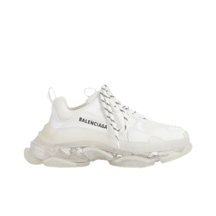 Balenciaga巴黎世家 Triple S Clear Sole 织物 氧化效果 低帮 低帮 老爹鞋 白色 544351W2FB19000