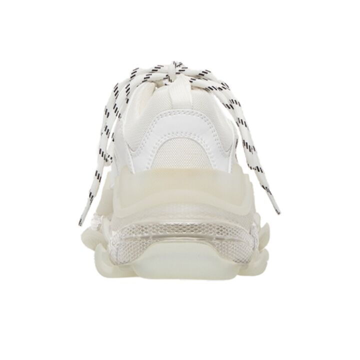 Balenciaga巴黎世家 Triple S Clear Sole 织物 氧化效果 低帮 低帮 老爹鞋 白色 544351W2FB19000