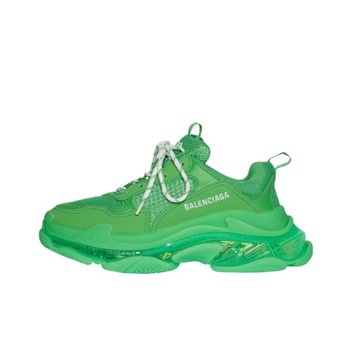 Balenciaga 巴黎世家 Triple S Clear Sole 老爹鞋 荧光绿