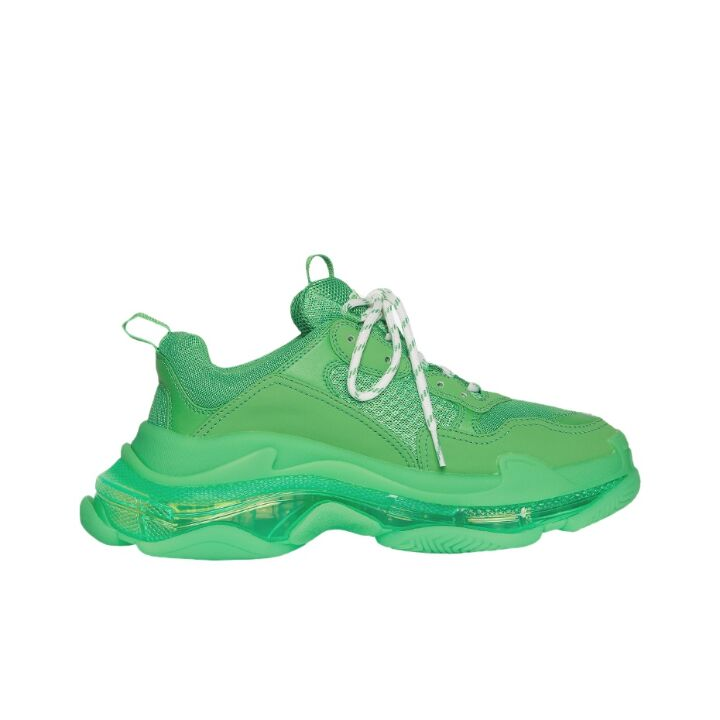 544351W2GA13510 2 - Balenciaga 巴黎世家 Triple S Clear Sole 老爹鞋 荧光绿 544351W2GA13510