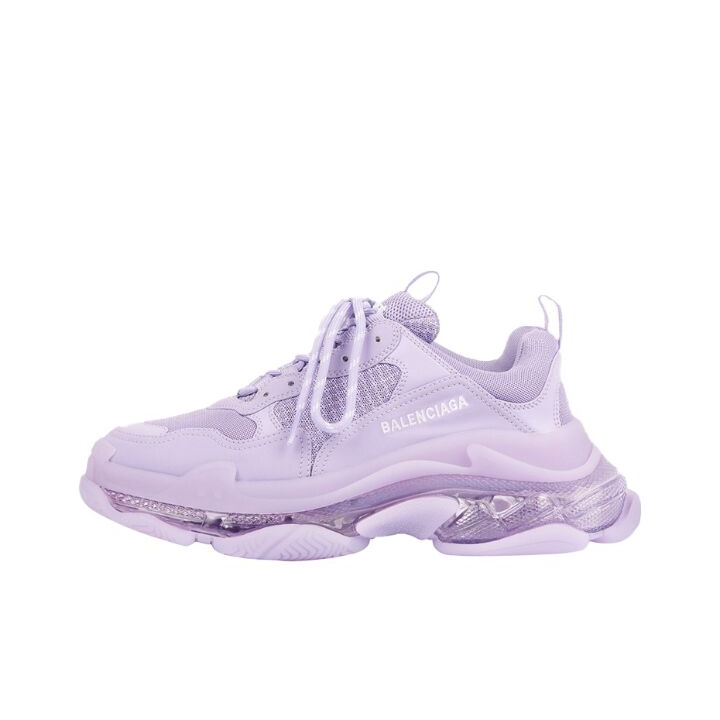 Balenciaga 巴黎世家 Triple S Clear Sole 低帮老爹鞋 香芋紫