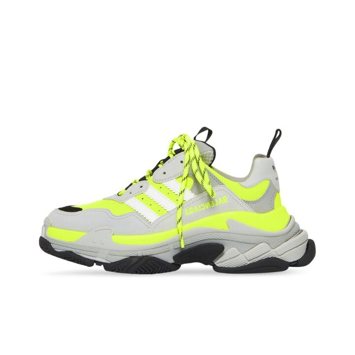 adidas originals x Balenciaga巴黎世家 Triple S 系带 低帮 老爹鞋  灰绿