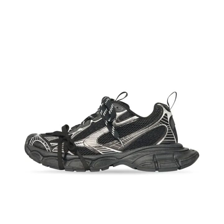 Balenciaga巴黎世家 3XL 网布 系带 做旧 低帮 老爹鞋 黑白