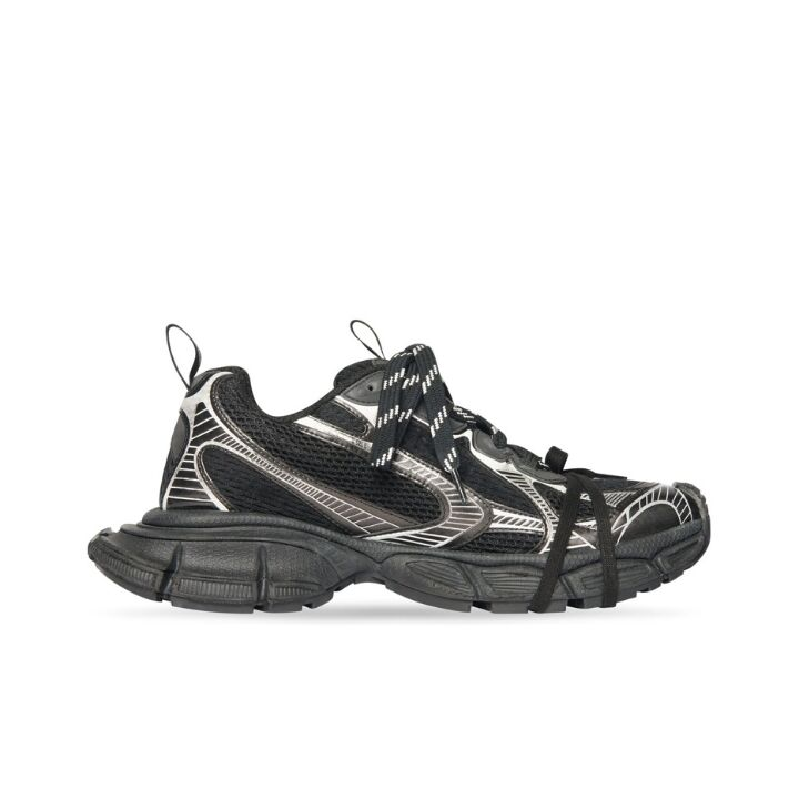 734731W3XL11090 2 - Balenciaga巴黎世家 3XL 网布 系带 做旧 低帮 老爹鞋 黑白 734731W3XL11090