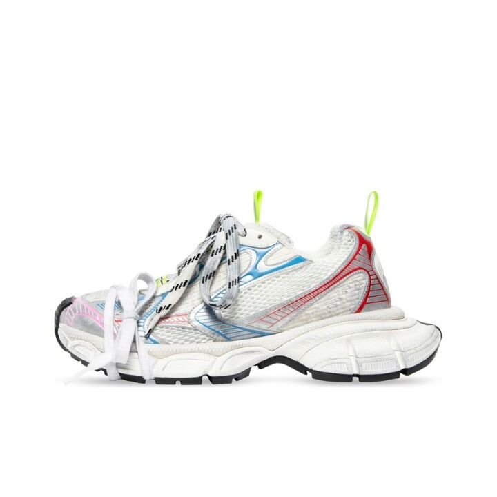 Balenciaga巴黎世家 3XL 网布 系带 做旧 低帮 老爹鞋 白红蓝