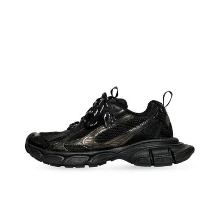 Balenciaga巴黎世家 3XL 网布 系带 做旧 低帮 老爹鞋  黑色