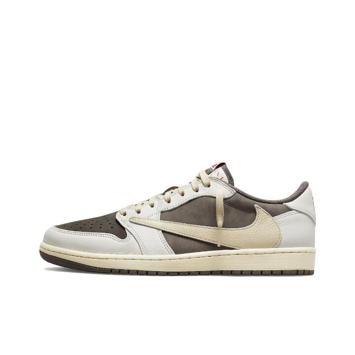 Travis Scott x Jordan Air Jordan 1 Low OG SP “Sail and Ridgerock” 倒钩3.0 复古 低帮 篮球鞋 白棕色 反转摩卡 DM7866-162