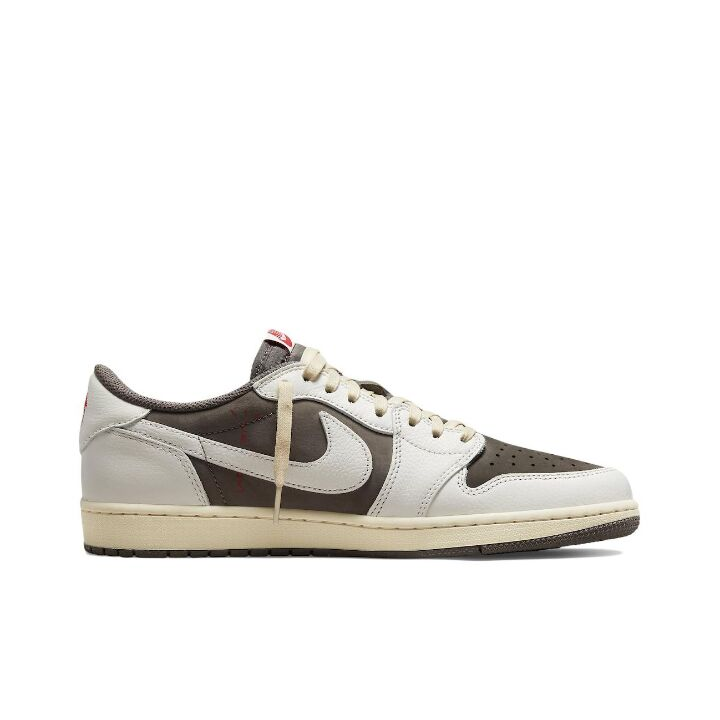 Travis Scott x Jordan Air Jordan 1 Low OG SP “Sail and Ridgerock” 倒钩3.0 复古 低帮 篮球鞋 白棕色 反转摩卡 DM7866-162