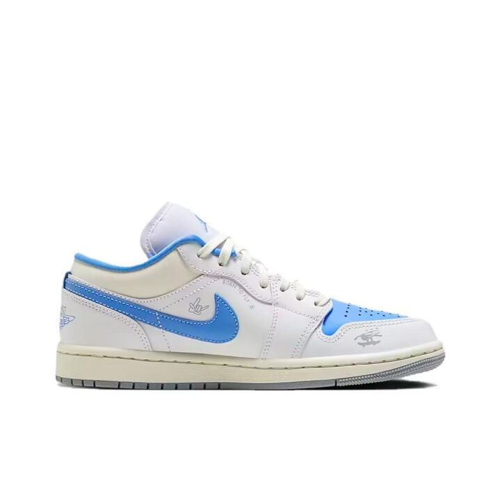 Jordan Air Jordan 1 Low SE 低帮 复古篮球鞋 女款 白蓝 FJ7219-441