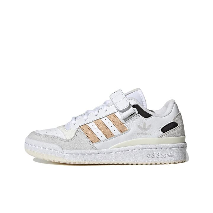 adidas originals FORUM Low 三条纹 低帮 板鞋 女款 白灰 GW7107