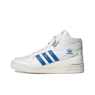 adidas originals FORUM Mid 魔术贴 中帮 板鞋 男女同款 白蓝 GX1021