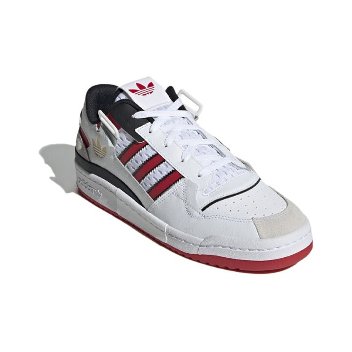 adidas originals FORUM Low 透气 低帮 板鞋 男女同款 白黑红 GX1523