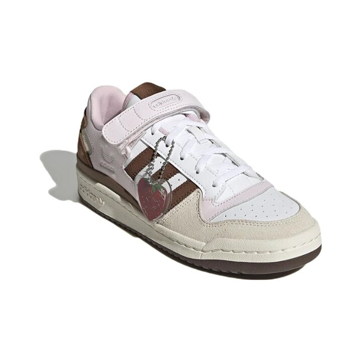 adidas originals FORUM Low 低帮 板鞋 女款 白棕粉 GY6783