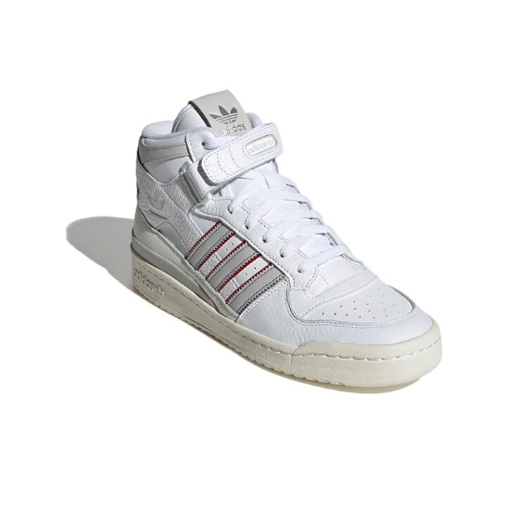 adidas originals FORUM Mid 中帮 板鞋 男款 白灰 H03434