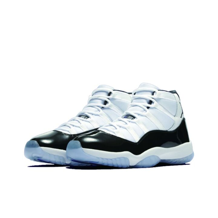 Jordan Air Jordan 11 concord 高帮 复古篮球鞋 男女同款 黑白 378037-100