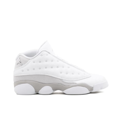 Jordan Air Jordan 13 Retro Low Pure Platinum 麂皮  低帮 篮球鞋 GS 白灰 310811-100