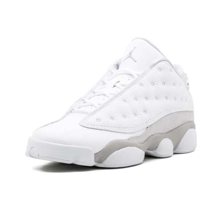 Jordan Air Jordan 13 Retro Low Pure Platinum 麂皮  低帮 篮球鞋 GS 白灰 310811-100