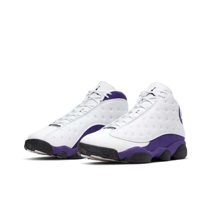 Jordan Air Jordan 13 Retro 紫金湖人 高帮 篮球鞋 GS 白紫拼接 884129-105