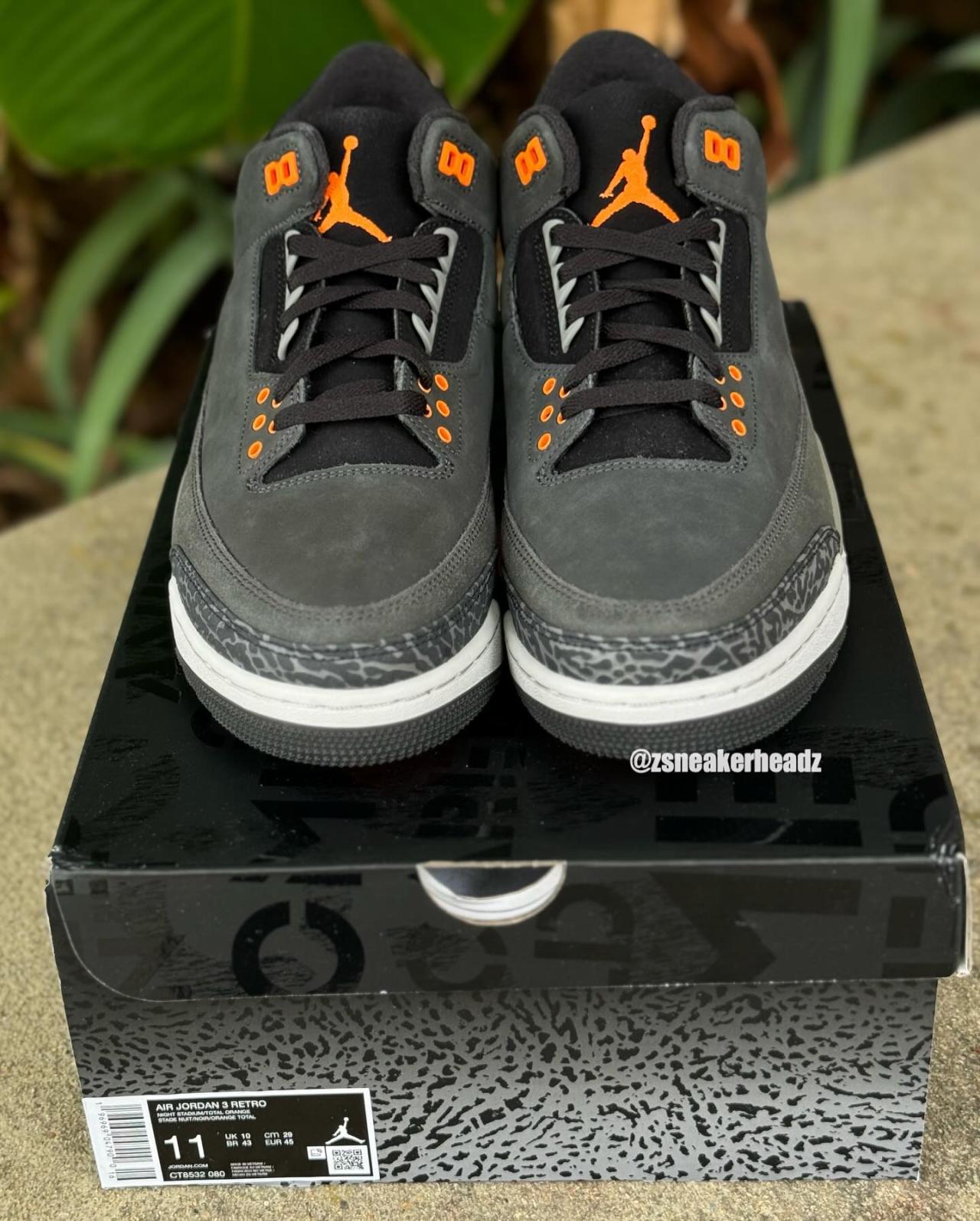 Fear, CT8532-080, AJ3, AJ, Air Jordan 3 - AJ3 最新实物曝光：引人遐想的「恐惧」配色及独特鞋盒亮相