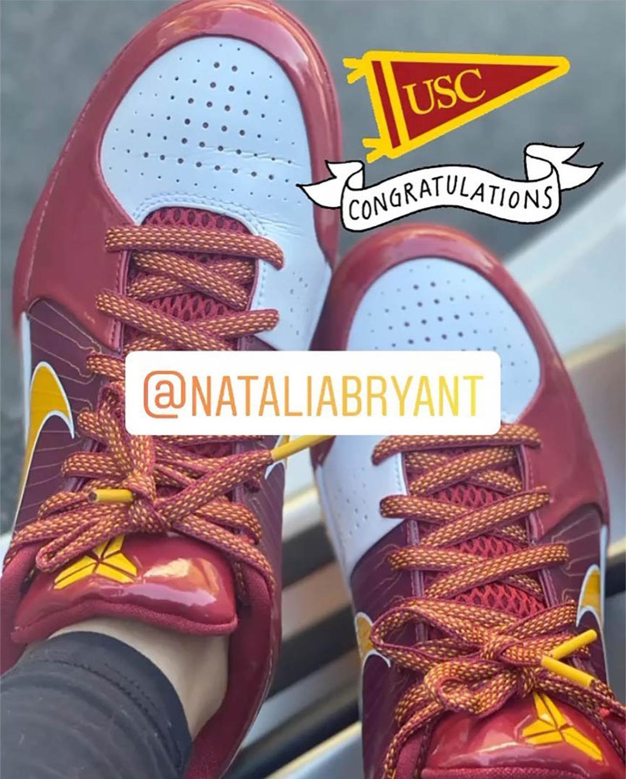 球鞋, USC, Nike Kobe 4, Kobe - 瓦妮莎发布未上市的Kobe 4球鞋照片，引发网友抢购热潮。